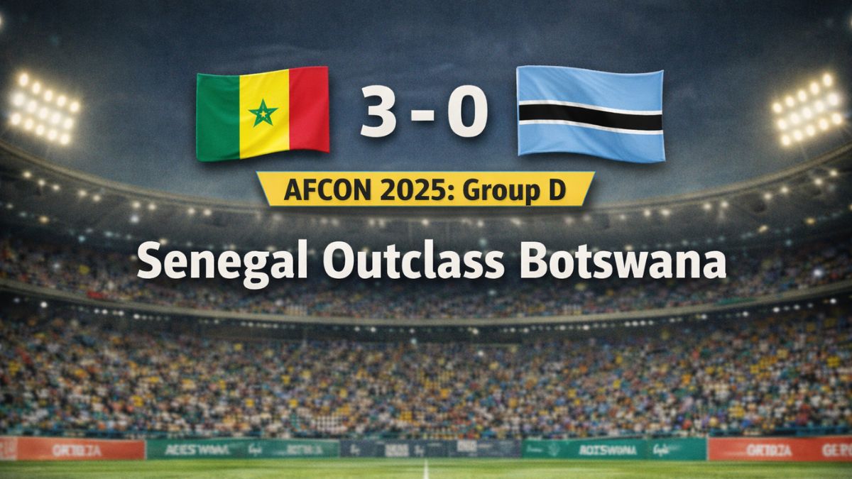 Senegal vs Botswana: AFCON 2025 (Group D) - Powerful Senegal Destroy Botswana