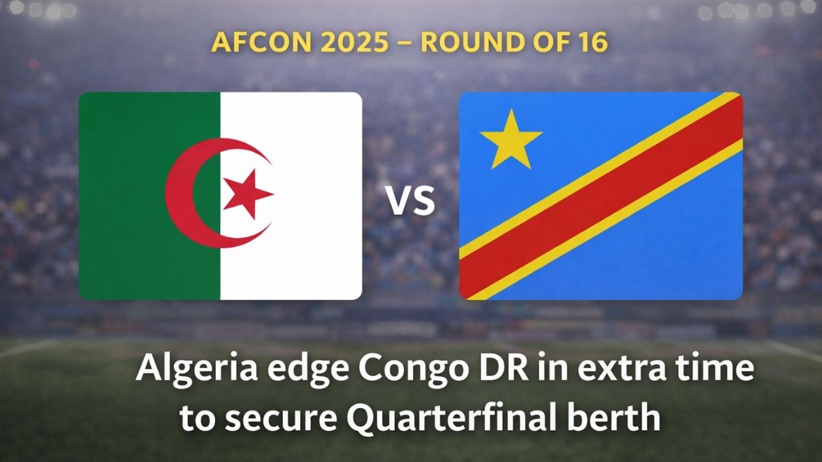 AFCON 2025 (Round of 16): Algeria vs Congo DR - Late Strike Sends Desert Warriors Through