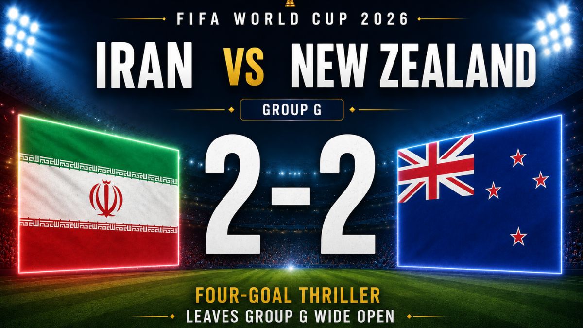 Iran vs New Zealand 2-2: Four-Goal Thriller Leaves Group G Wide Open