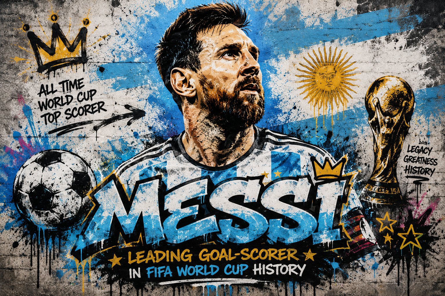 Most World Cup goals: Lionel Messi Record