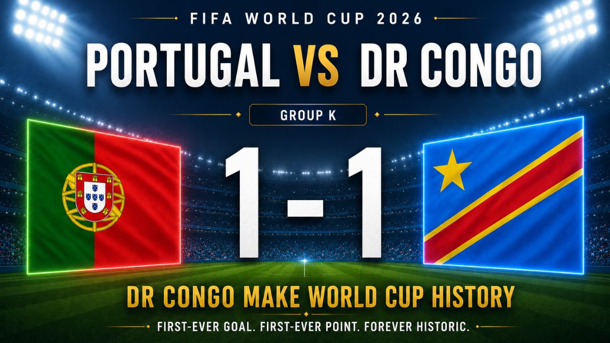 Portugal vs DR Congo 1-1: DR Congo Make World Cup History with Shock Point