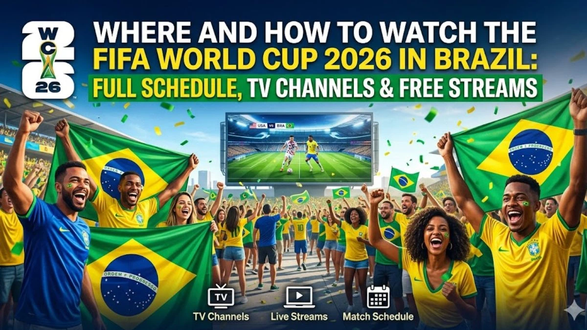 Brazilian football fans celebrating a matchday to watch World Cup 2026 in Brazil.