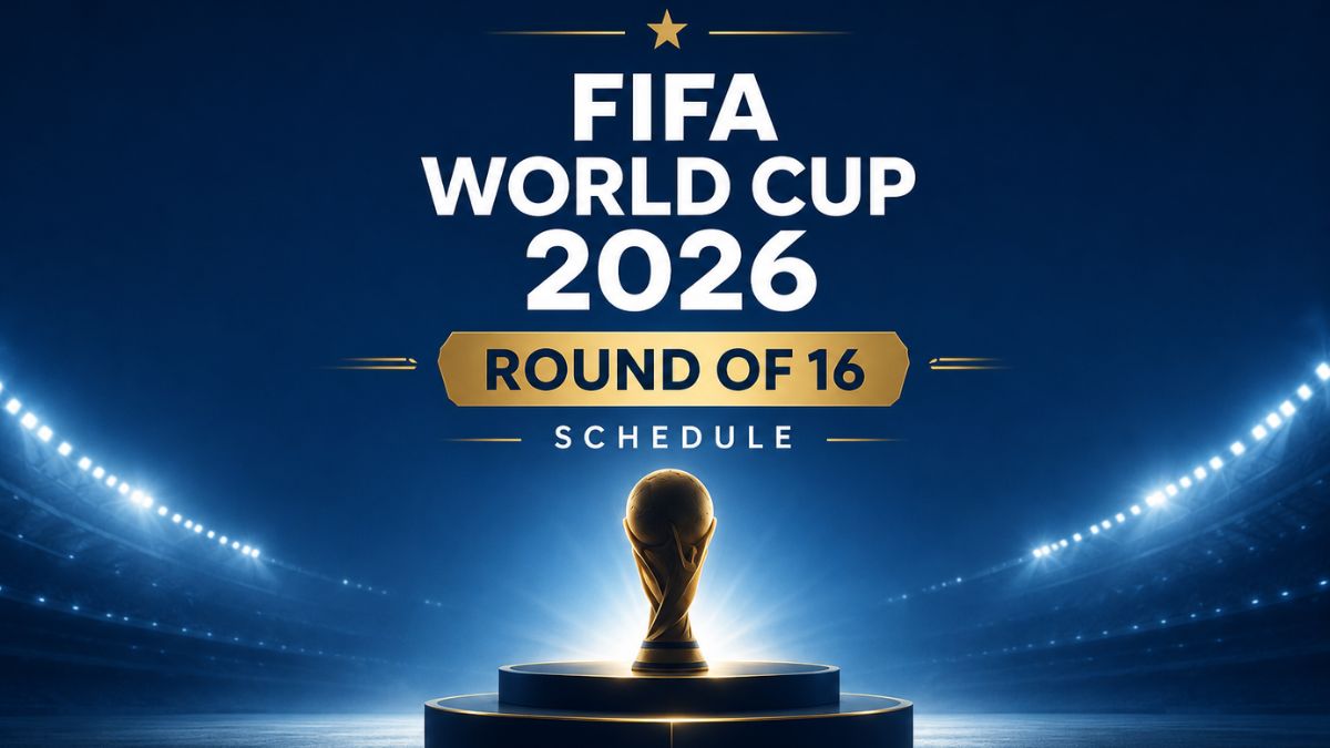 FIFA World Cup 2026 Round of 16 schedule featuring the confirmed knockout fixtures, dates, and local kick-off times.